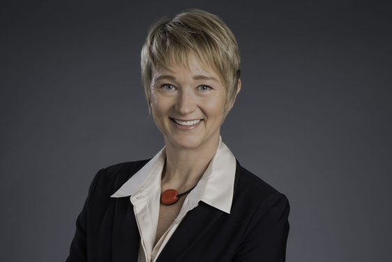studio headshot portrait of woman 