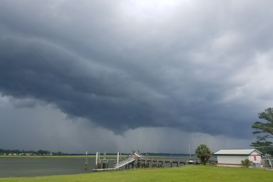 photo of a storm on the Skidaway intercoastal 